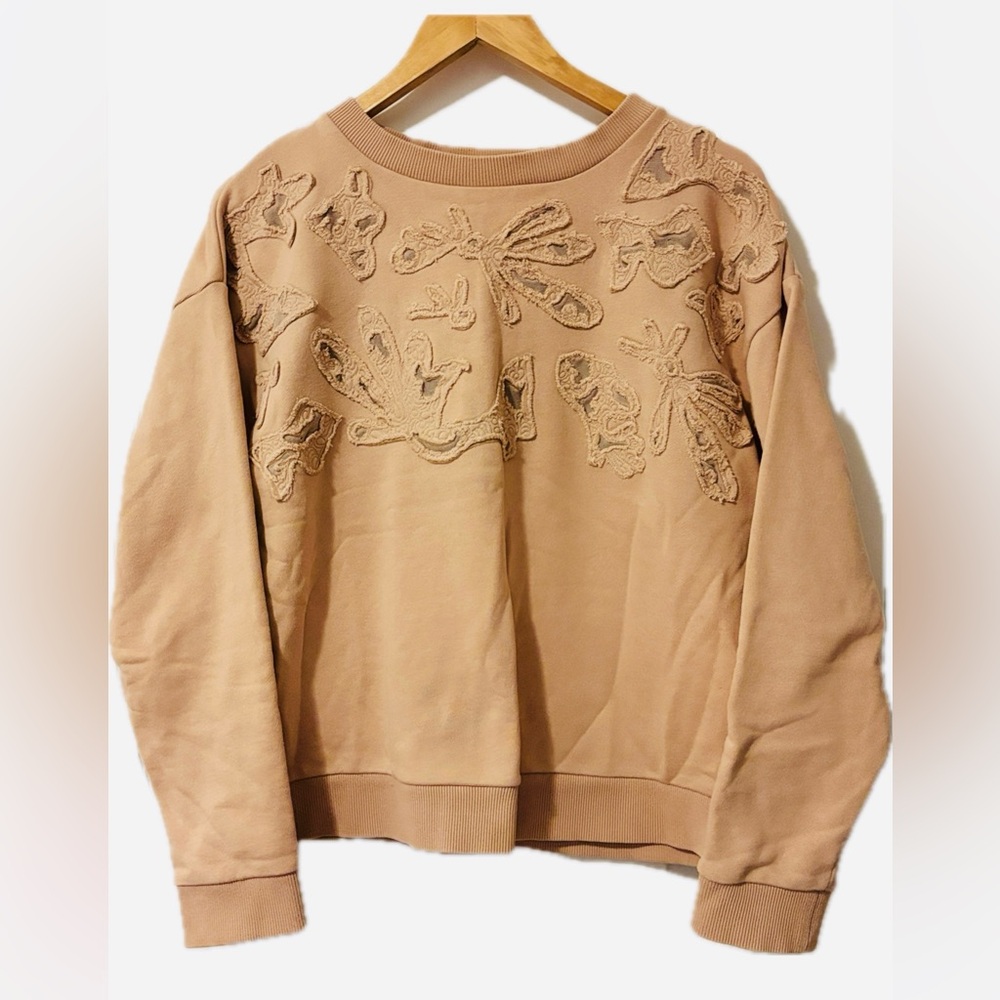 100% Cotton Sweatshirt with Textured Design